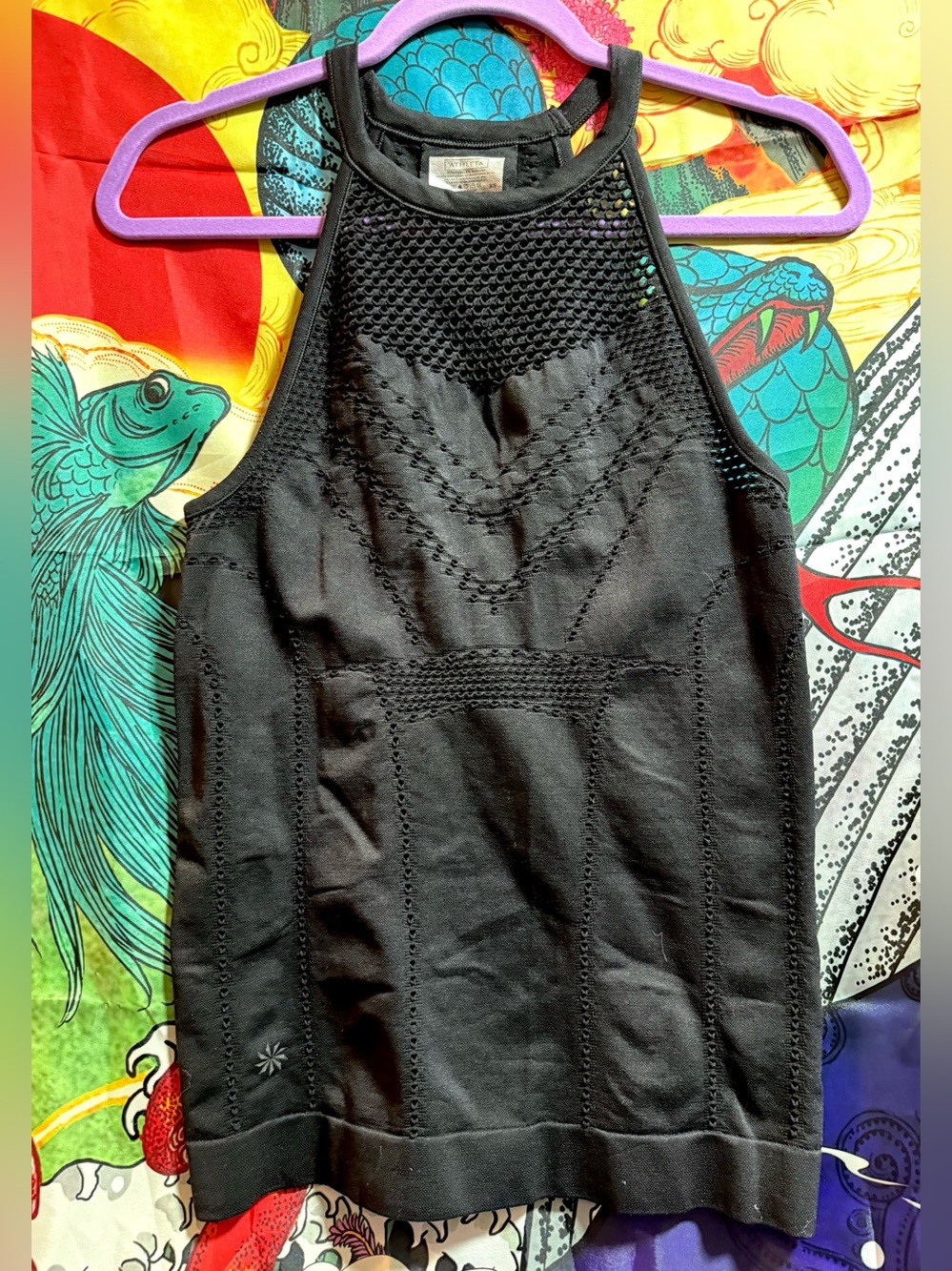 ATHLETA Diamond Mesh Trophy Tank Black XS
